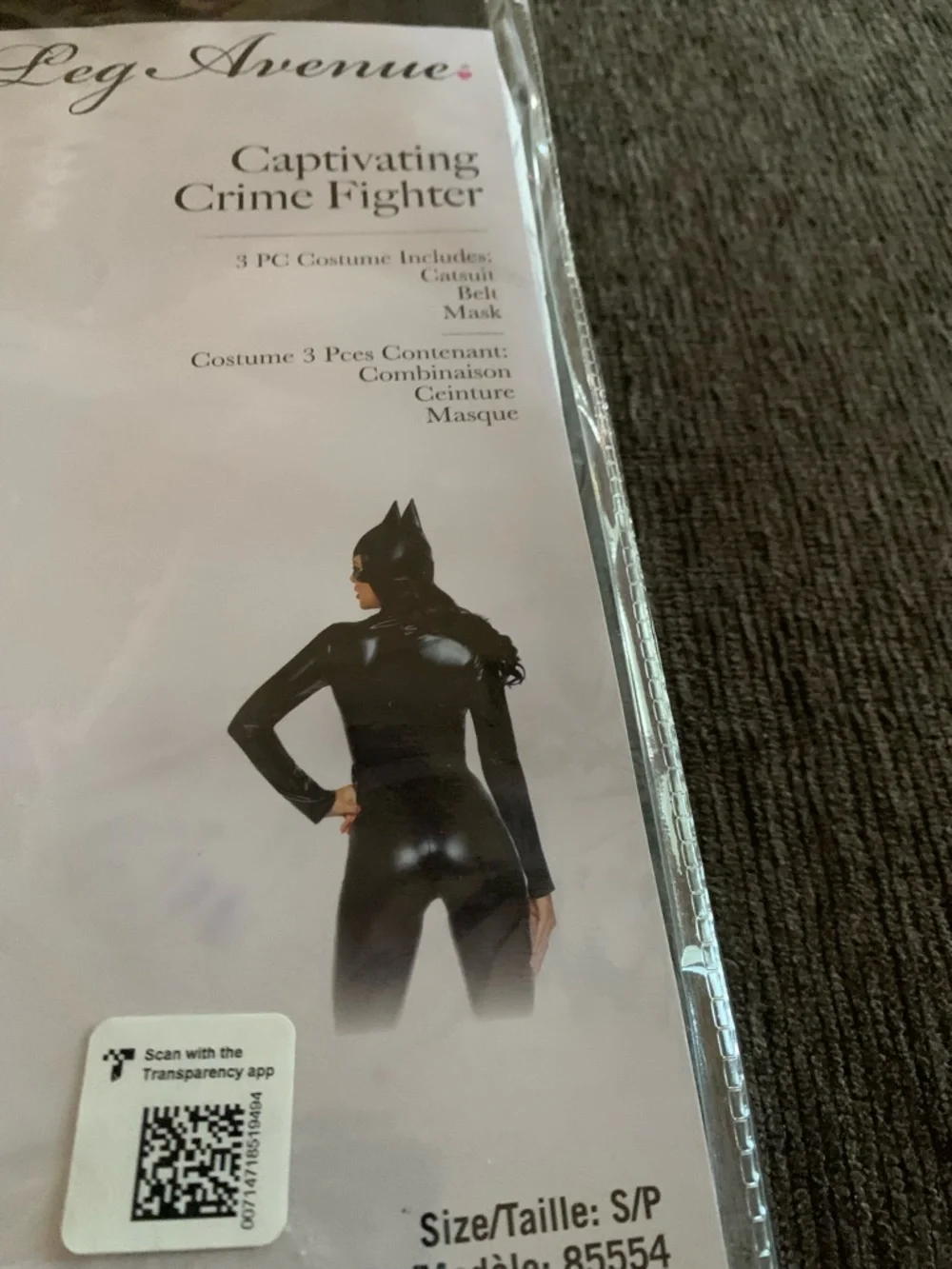 Black Faux Leather Catwoman Style Jumpsuit Costume - Picture 4 of 7